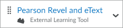Pearson Revel and eText tool