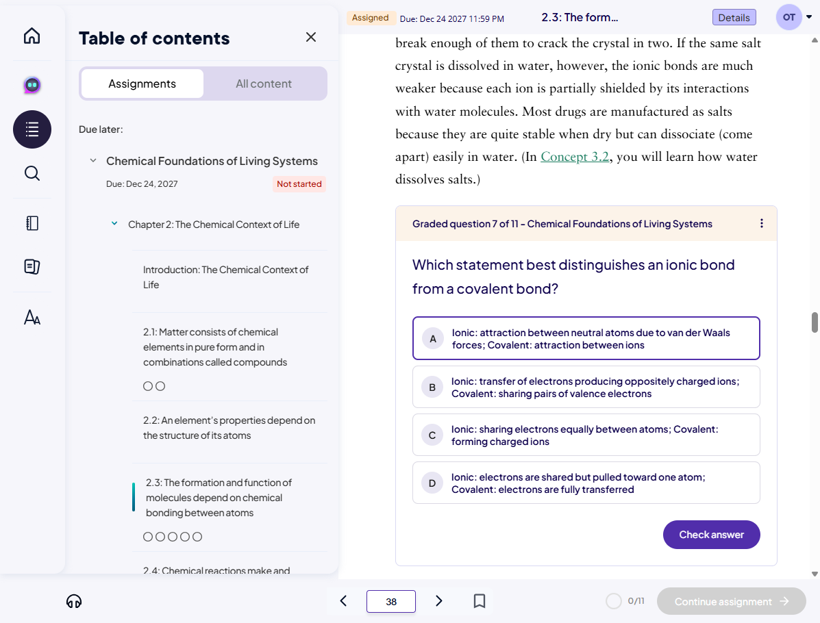 The questions in the student preview mode.