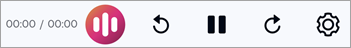 Audio Playing, Rewind, Pause Audio, Forward, Settings