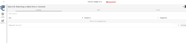 The review assignment page.