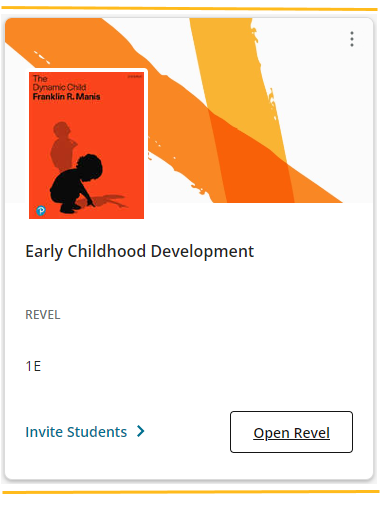 shows the course tile and open revel button