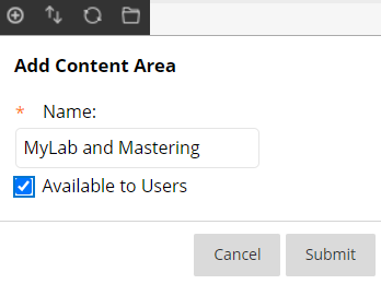 Add content area window