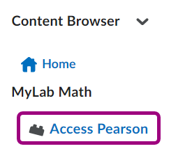 Screenshot of the Pearson link