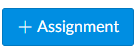 Screenshot of the add assignments button