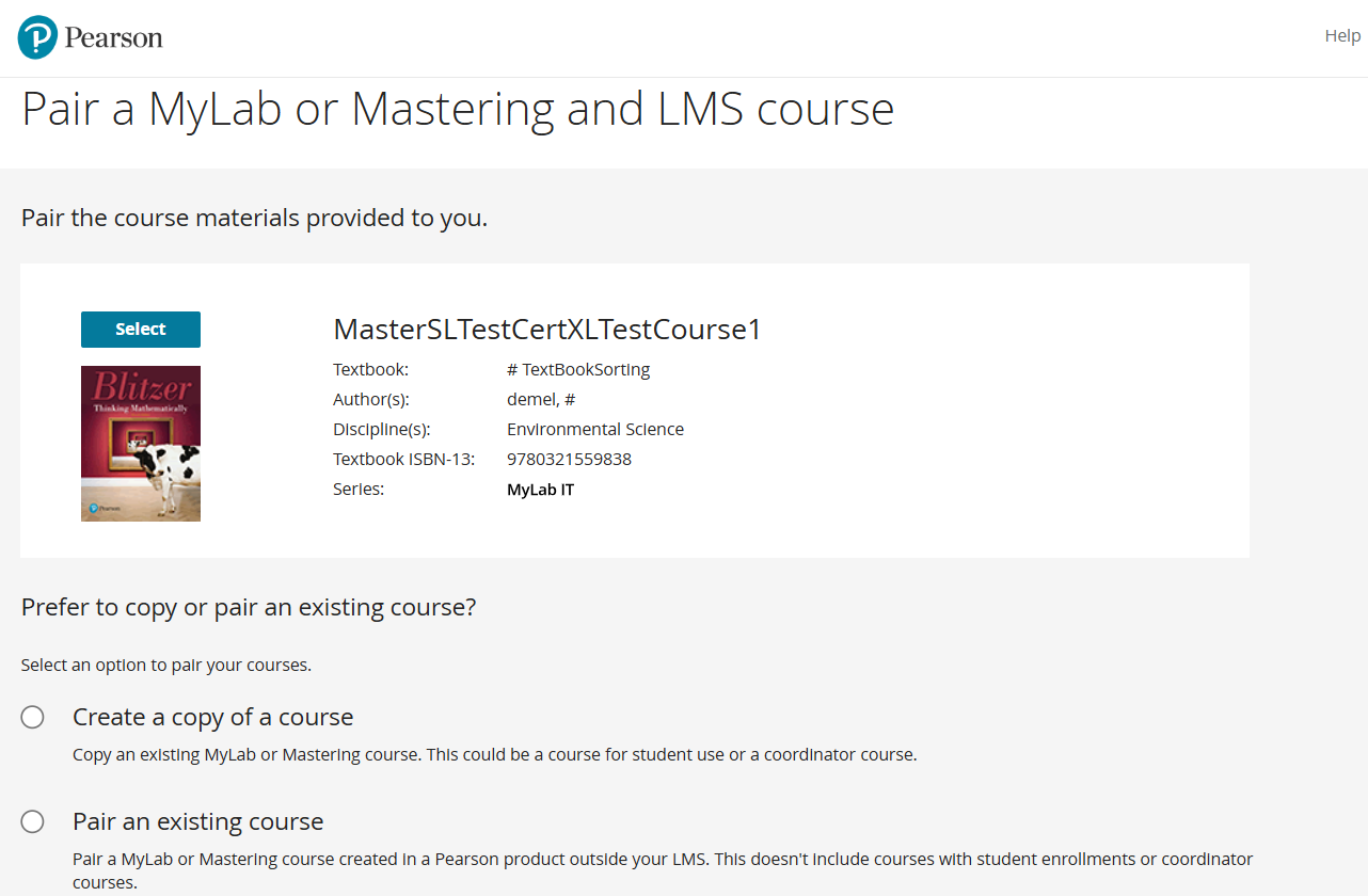 Pair the course materials provided to you