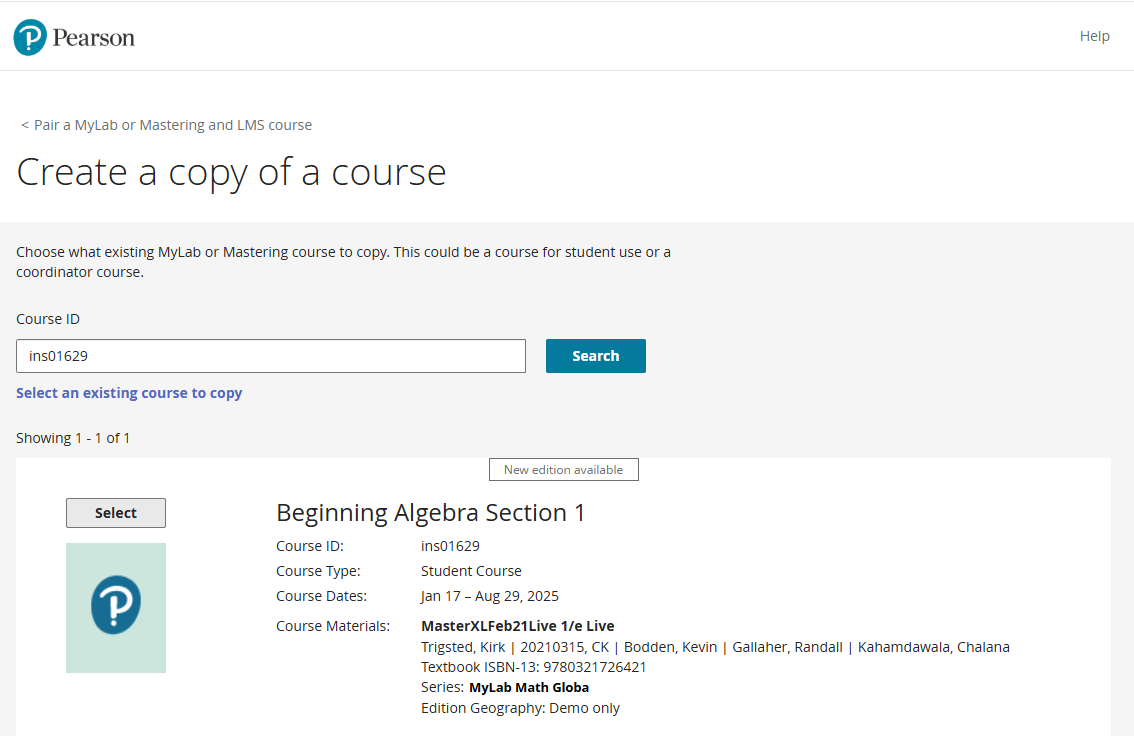 Create a copy of a course