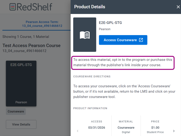 RedShelf opt note