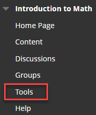 Tools option