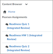 Content Browser with assignment links