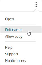 Edit name option