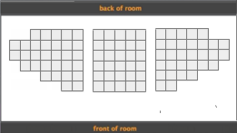 Seat map of a large room
