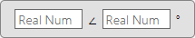 Real Num / Real Num theta degree symbol