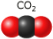 Image of carbon dioxide molecule with carbon dioxide text label 