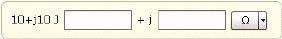 sample input boxes where you enter a real number or numbers as part of a complex number in rectangular form