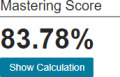 Mastering Score 83.78% Show Calculation