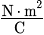 (N times m squared) over C