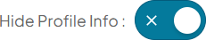 the Hide Profile Info toggle icon