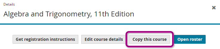 the copy this course button