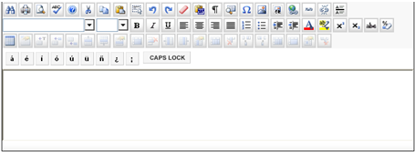 image of content editor window and toolbar