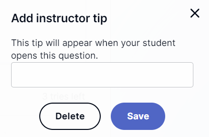 the instructor tip window