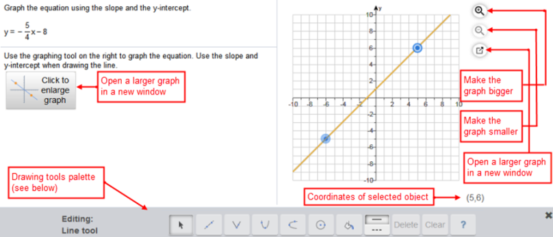 Example of the grapher and its tools