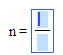 An example of the fraction template with the cursor in the top box