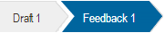 Tabs showing draft and feedback