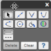 Palette of graphing tools used with the player on tablets