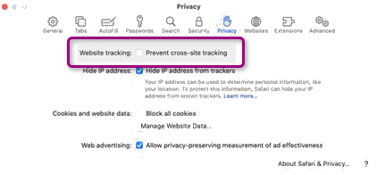 safari privacy settings