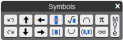 Symbols popup with templates for adding math notation